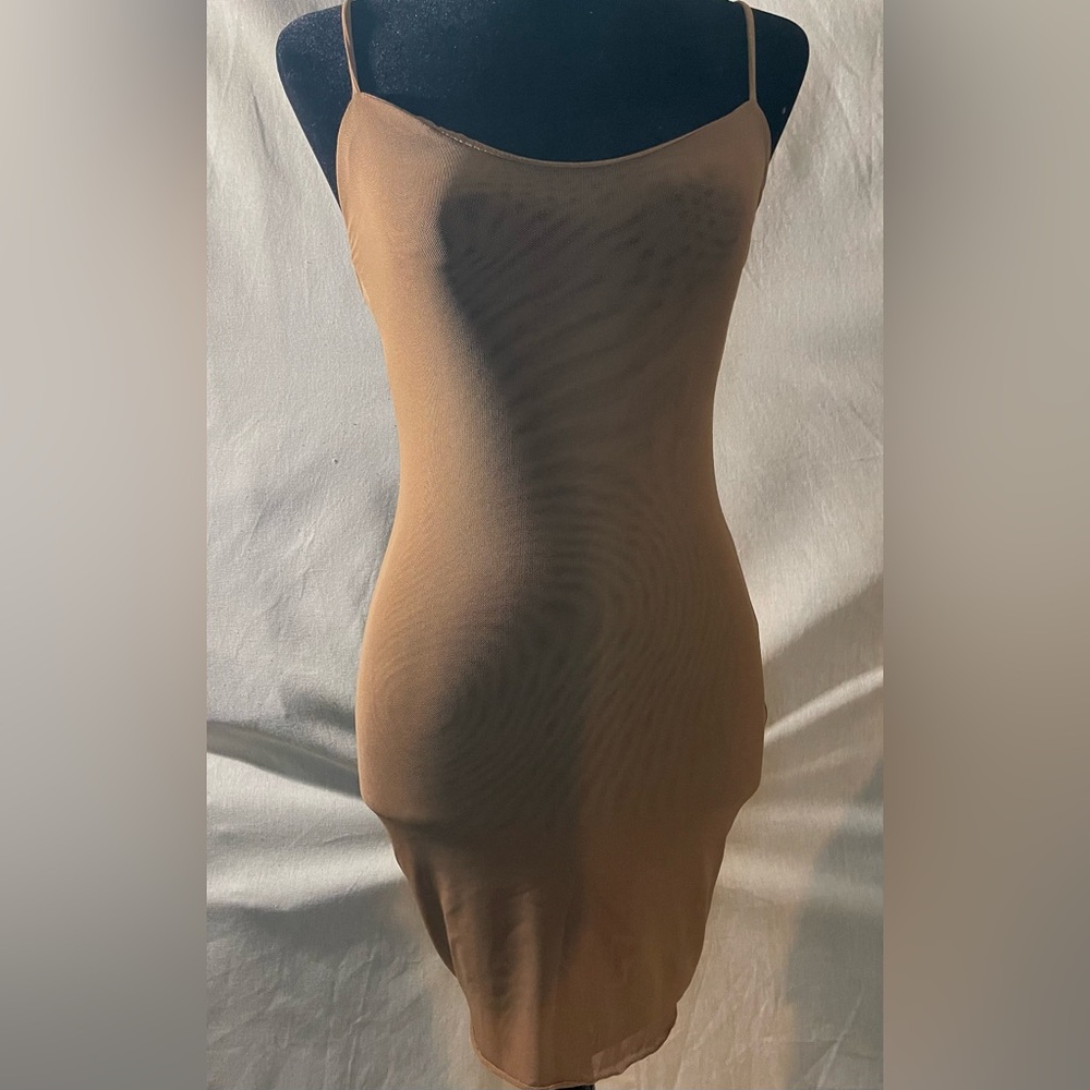 Latte Smooth  Tank Mini Dress